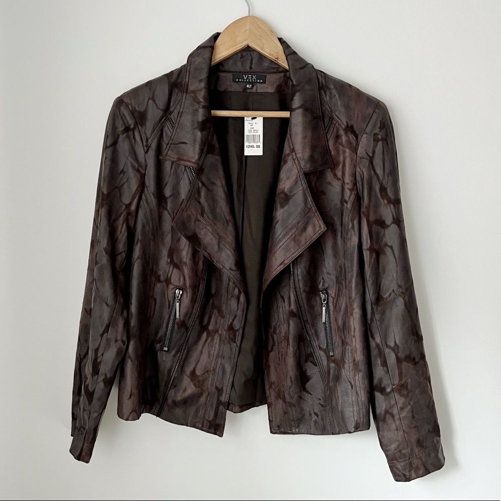 VEX | Vegan Leather / Suede Look Moto Jacket